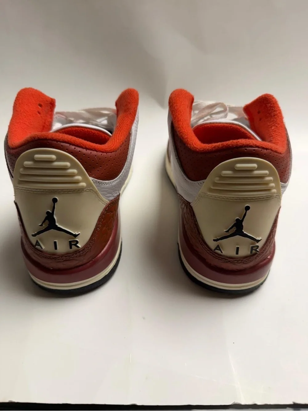 Nike Kids' Retro Sneakers in White, Red & Brown
